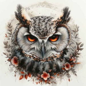 owls tattoo design ideas distorted perspective alert embodying resilience