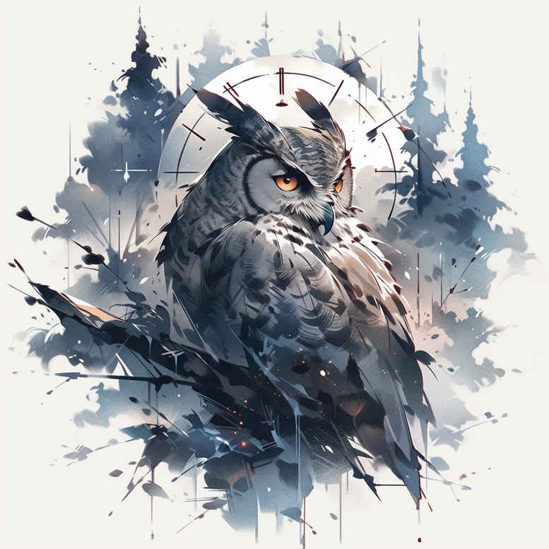 owls tattoo design ideas Realism organic structure alert symbol of perseverance