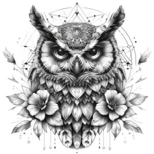 owls tattoo design ideas Surrealism phantom alert symbol of perseverance