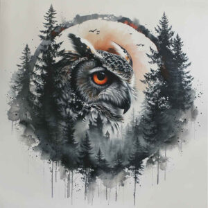 owls tattoo design ideas Realism natural contours alert symbolising courage
