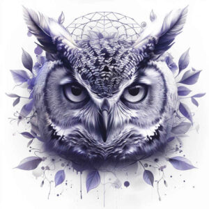 owls tattoo design ideas Realism real shadows bird of prey for lower leg