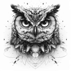 owls tattoo design ideas Surrealism altered reality bird of prey represents resilience