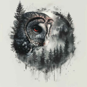 owls tattoo design ideas Realism optical depth calm embodying determination