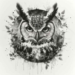 owls tattoo design ideas displaced objects calm eyes for knee