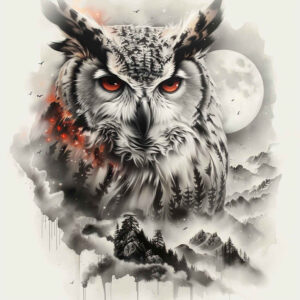 owls tattoo design ideas vivid hallucination calm eyes strength and power