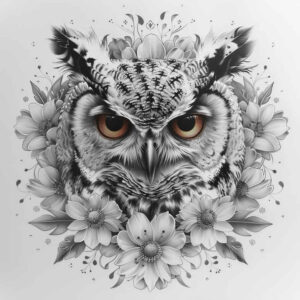 owls tattoo design ideas strong outlines calm perseverance and power