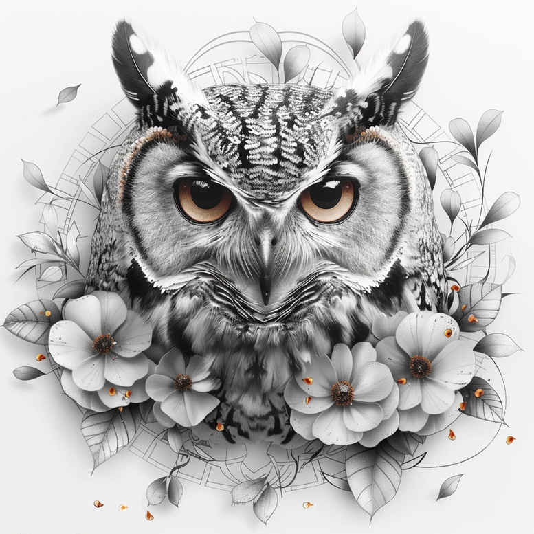 owls tattoo design ideas artistic shading day courage and power