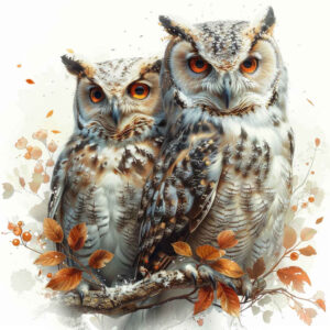 owls tattoo design ideas Surrealism ethereal day for back of neck