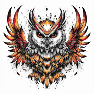 owls tattoo design ideas Realism clean background day symbol of resilience