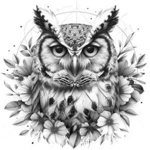 owls tattoo design ideas Surrealism illusionary daytime embodying perseverance