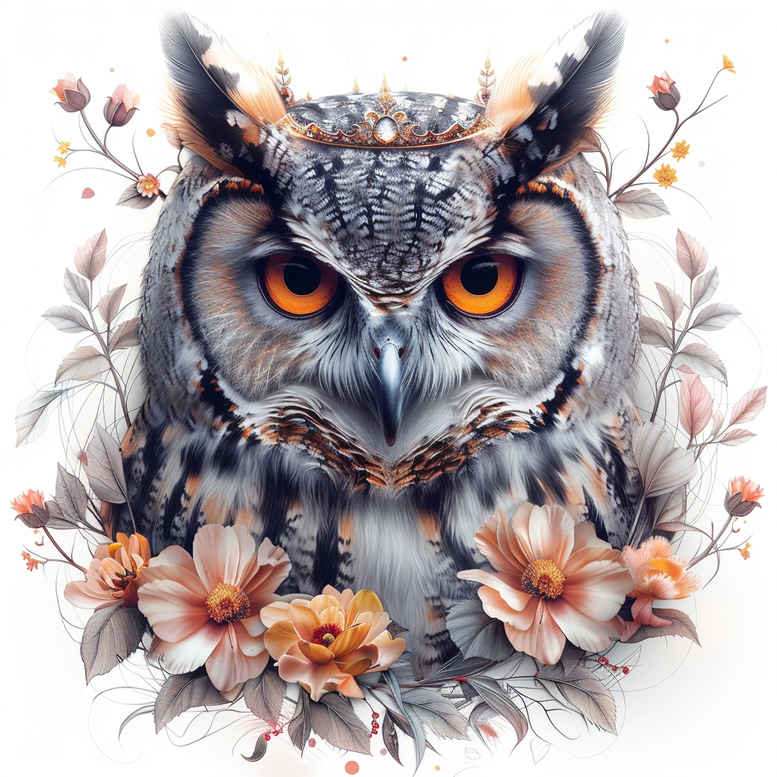 owls tattoo design ideas Realism living skin daytime for lower thigh