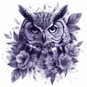 owls tattoo design ideas Surrealism fantastical daytime for spine