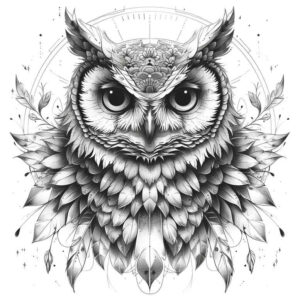 owls tattoo design ideas glossy daytime for upper chest