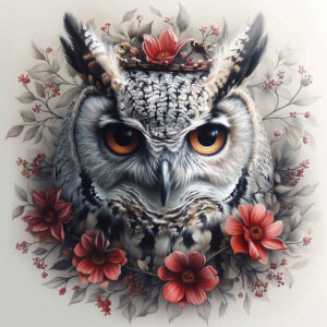 owls tattoo design ideas Surrealism visionary daytime for wrist