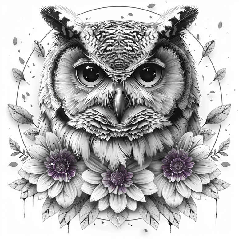 owls tattoo design ideas Surrealism transcendent detailed feathers shows resilience