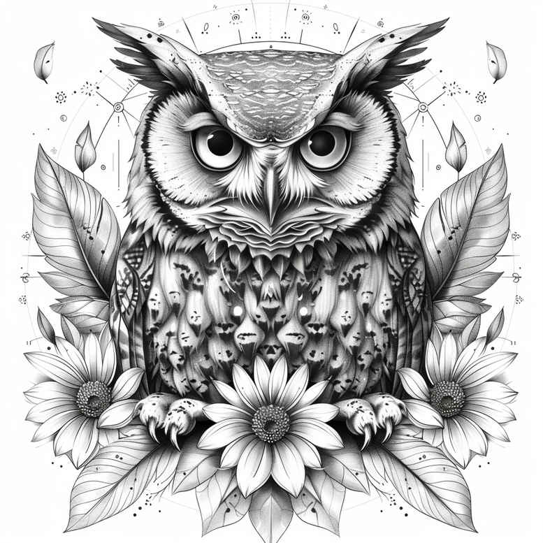 owls tattoo design ideas realistic movement details embodying endurance