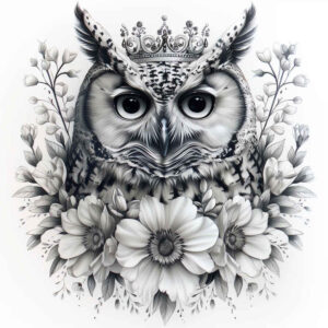owls tattoo design ideas color blending details for sternum