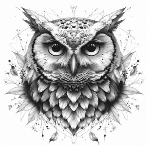owls tattoo design ideas Surrealism juxtaposition dynamic for palm