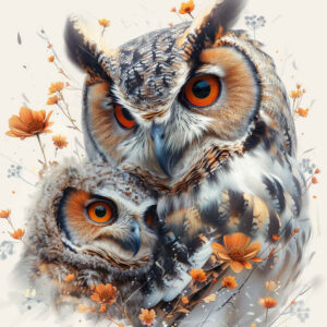 owls tattoo design ideas Realism soft highlights expressive for back