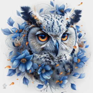 owls tattoo design ideas 3D-rendered expressive for lower arm