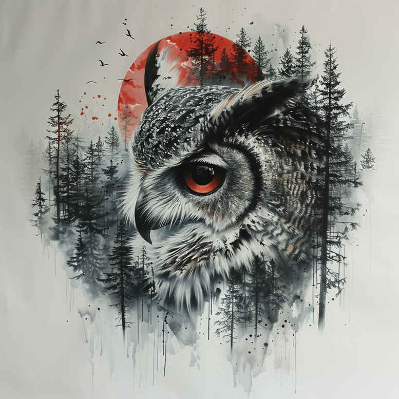 owls tattoo design ideas light play expressive for triceps