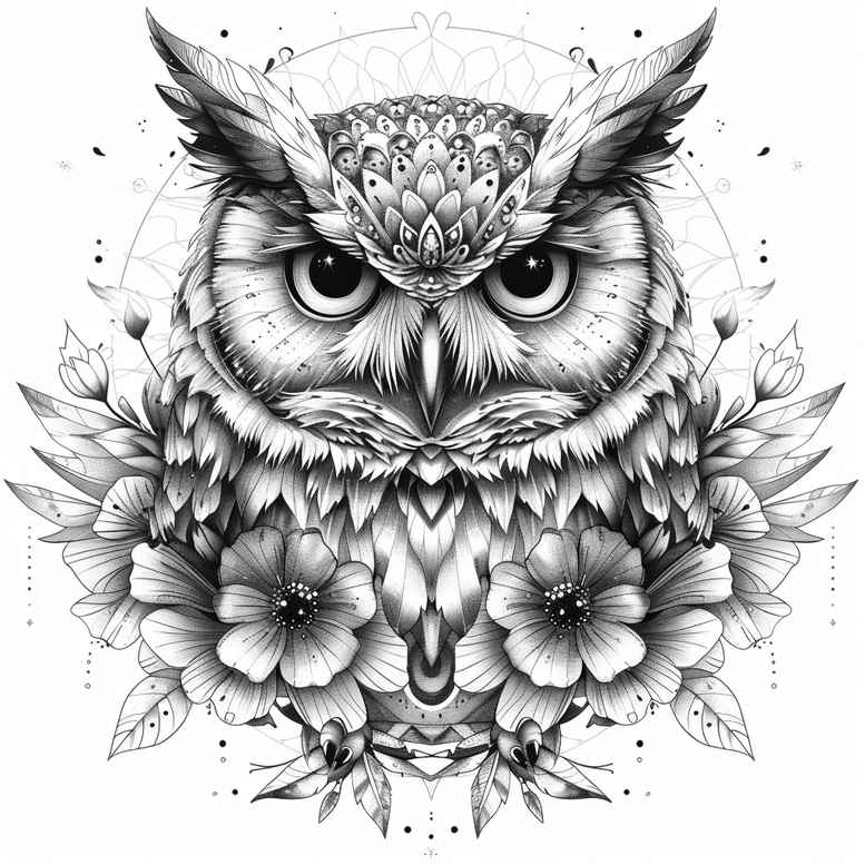owls tattoo design ideas Surrealism enigmatic light expressive shows determination
