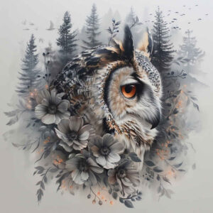 owls tattoo design ideas Surrealism phantasm eyes for collarbone
