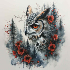 owls tattoo design ideas Realism subtle gradients feather details for side torso
