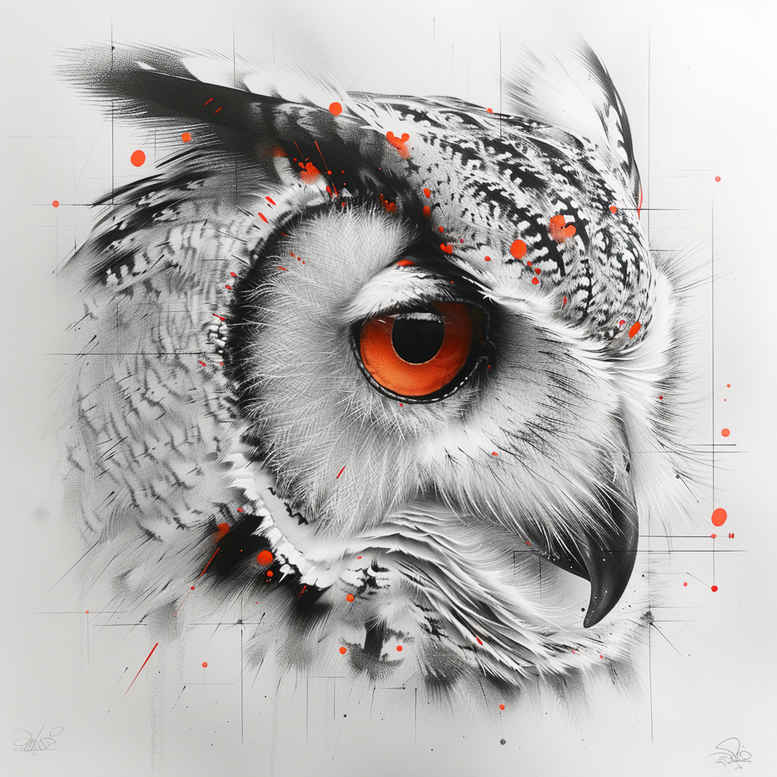 owls tattoo design ideas Realism photo-like tattoo feathers for palm