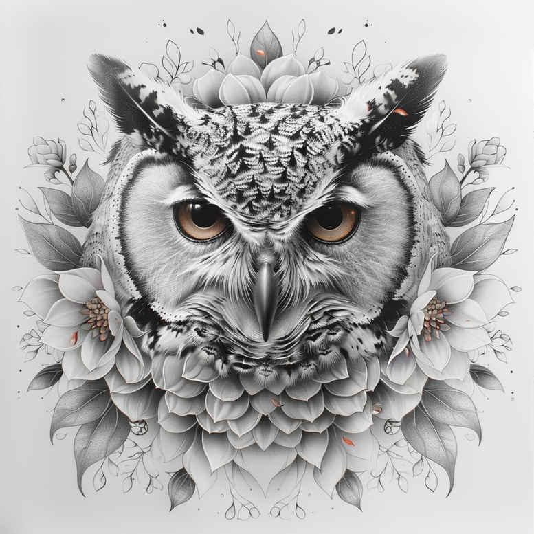 owls tattoo design ideas classic shading feathers for upper arm
