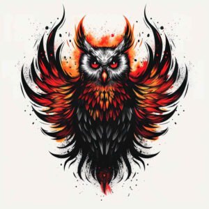 owls tattoo design ideas Surrealism imperfect symmetry flight for wrist