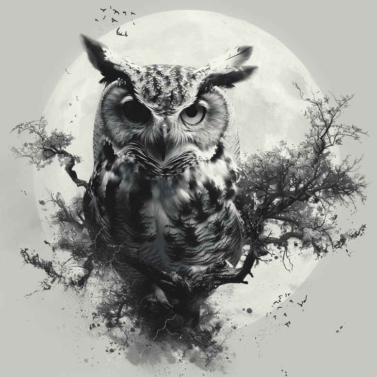 owls tattoo design ideas macro intelligence represents resilience