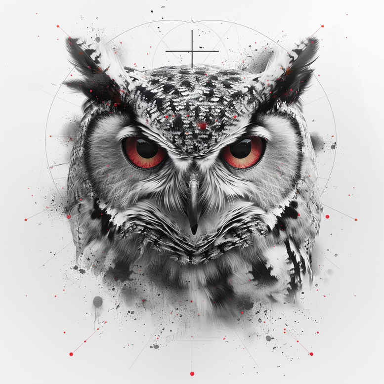 owls tattoo design ideas realistic shadowing light and shadow for side torso