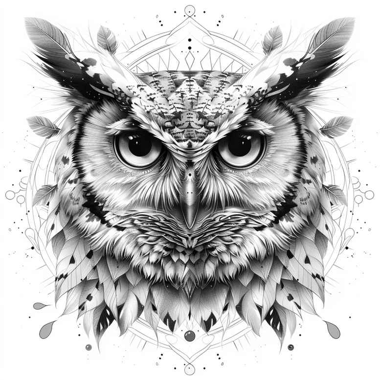 owls tattoo design ideas solid fill mystery stands for resilience
