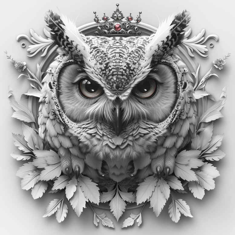 owls tattoo design ideas Surrealism abstract forms mystical perseverance and power