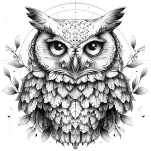 owls tattoo design ideas vibrant palette night stands for endurance