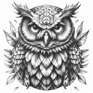 owls tattoo design ideas contoured forms observer for toe