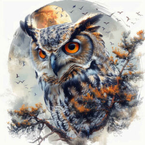 owls tattoo design ideas Surrealism symbolic motifs owl for spine