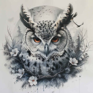 owls tattoo design ideas Realism illusion of depth peaceful embodying determination