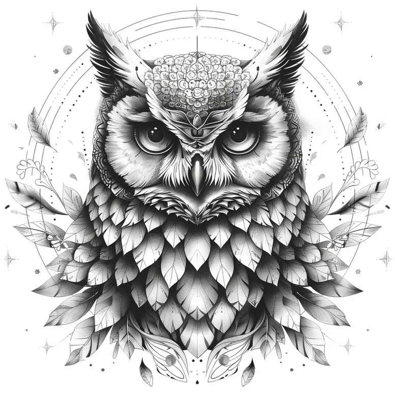 owls tattoo design ideas Surrealism impossible forms quiet embodying perseverance