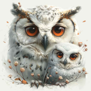 owls tattoo design ideas Surrealism impossible forms quiet for sternum