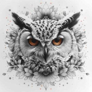 owls tattoo design ideas enhanced shading quiet for upper back