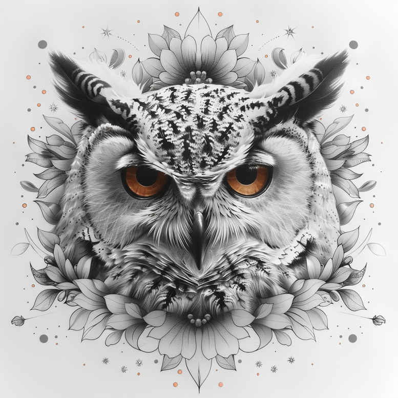 owls tattoo design ideas enhanced shading quiet for upper back