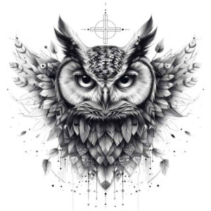 owls tattoo design ideas minimalist shadows for lower chest