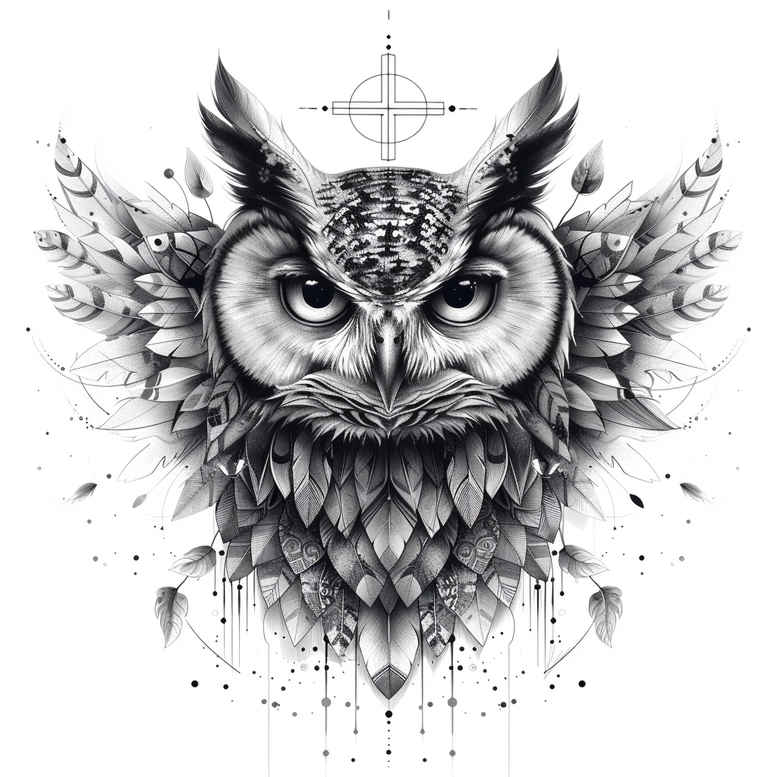 owls tattoo design ideas minimalist shadows for lower chest