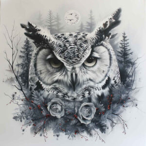 owls tattoo design ideas Realism living skin wild for scapula