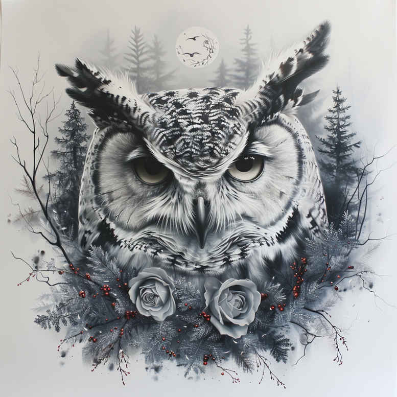 owls tattoo design ideas Realism living skin wild for scapula