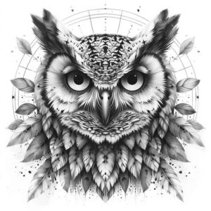 owls tattoo design ideas layered fill wild stands for courage