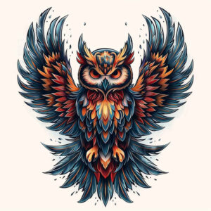 owls tattoo design ideas detailed textures wings stands for courage