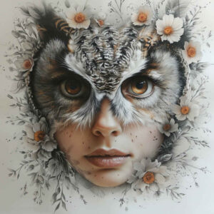 owls tattoo design ideas Surrealism enigmatic visuals wisdom courage and power